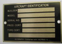 Aircraft ID Placard